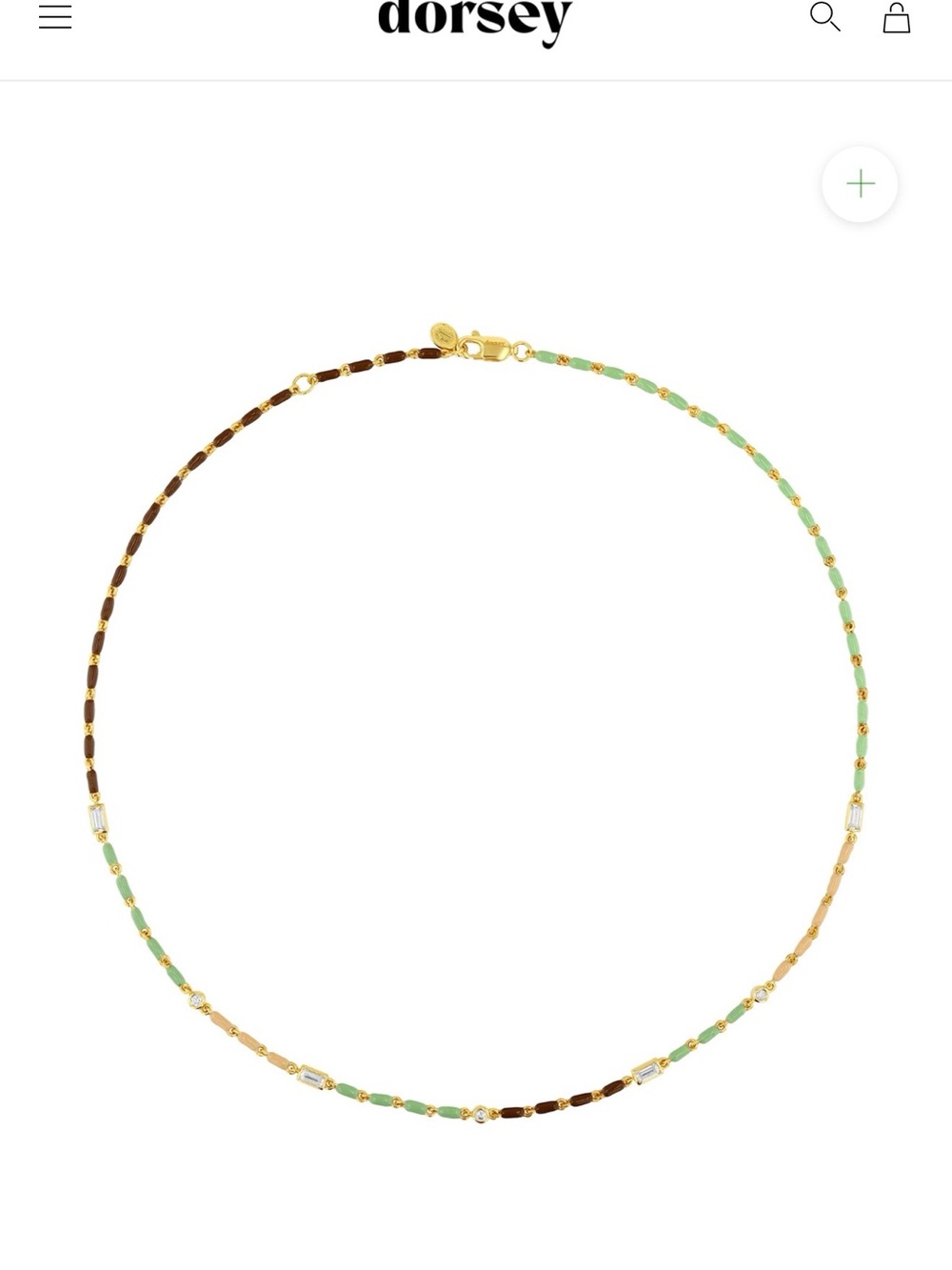 Dorsey enamel necklace in terre - Picture 3 of 5
